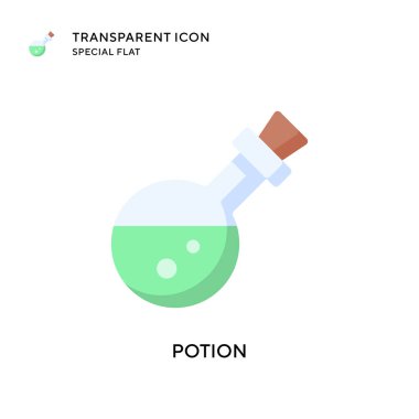 İksir vektör simgesi. Düz çizim. EPS 10 vektörü.