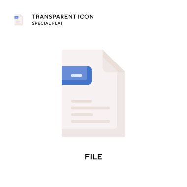 Dosya vektör simgesi. Düz çizim. EPS 10 vektörü.