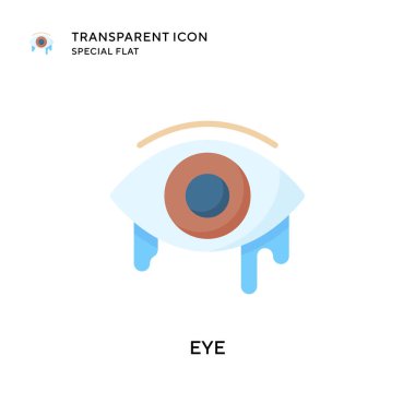 Göz vektör simgesi. Düz çizim. EPS 10 vektörü.