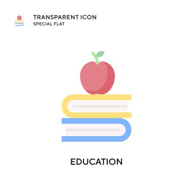 Eğitim vektör simgesi. Düz çizim. EPS 10 vektörü.