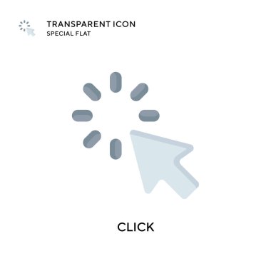 Vektör simgesine tıklayın. Düz çizim. EPS 10 vektörü.