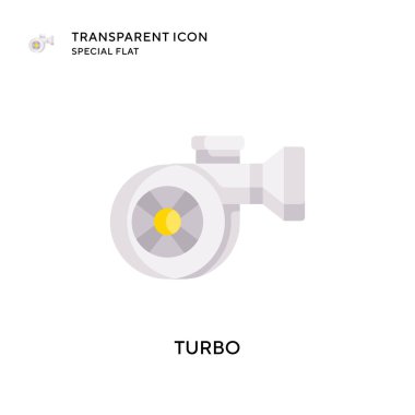 Turbo vektör simgesi. Düz çizim. EPS 10 vektörü.