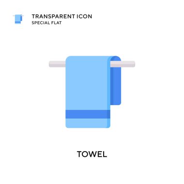 Havlu vektör simgesi. Düz çizim. EPS 10 vektörü.
