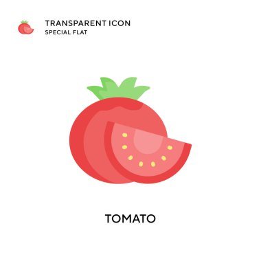 Domates vektör simgesi. Düz çizim. EPS 10 vektörü.