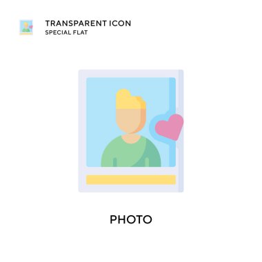 Fotoğraf vektör simgesi. Düz çizim. EPS 10 vektörü.