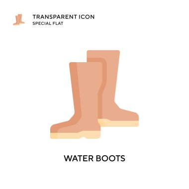 Su botları vektör simgesi. Düz çizim. EPS 10 vektörü.