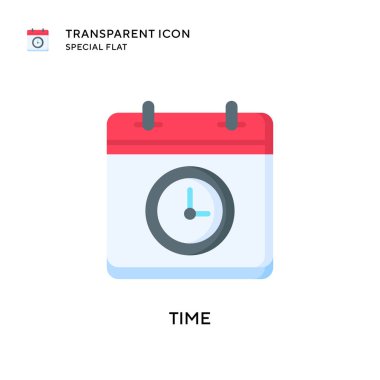 Zaman vektör simgesi. Düz çizim. EPS 10 vektörü.