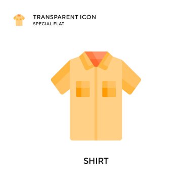 Gömlek vektör simgesi. Düz çizim. EPS 10 vektörü.