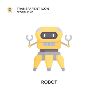Robot vektör simgesi. Düz çizim. EPS 10 vektörü.