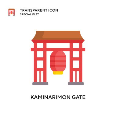 Kaminarimon geçit vektör simgesi. Düz çizim. EPS 10 vektörü.