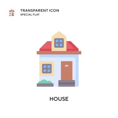 Ev vektör simgesi. Düz çizim. EPS 10 vektörü.