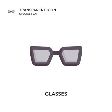 Gözlük vektör simgesi. Düz çizim. EPS 10 vektörü.