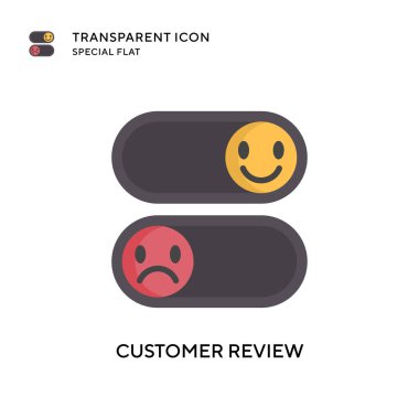 Müşteri değerlendirme vektör simgesi. Düz çizim. EPS 10 vektörü.