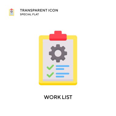 İş listesi vektör simgesi. Düz çizim. EPS 10 vektörü.