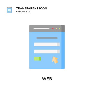 Web vektör simgesi. Düz çizim. EPS 10 vektörü.