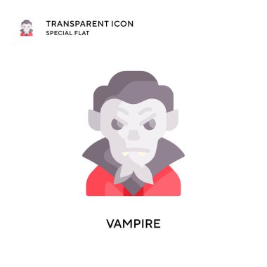 Vampir vektör ikonu. Düz çizim. EPS 10 vektörü.