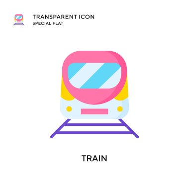 Tren vektör simgesi. Düz çizim. EPS 10 vektörü.