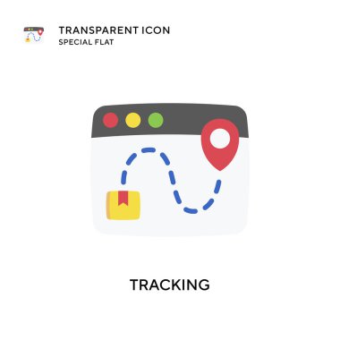 İzleme vektör simgesi. Düz çizim. EPS 10 vektörü.