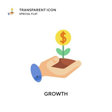 Büyüme vektör simgesi. Düz çizim. EPS 10 vektörü.