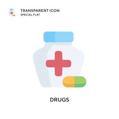 Uyuşturucu vektör ikonu. Düz çizim. EPS 10 vektörü.