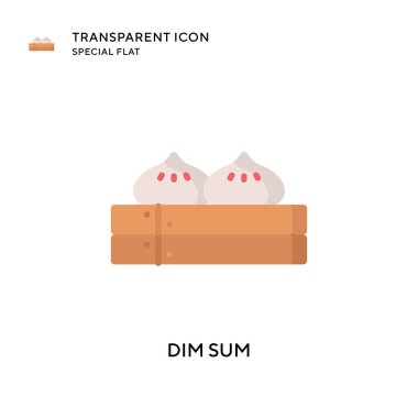 Dim sum vektör simgesi. Düz çizim. EPS 10 vektörü.