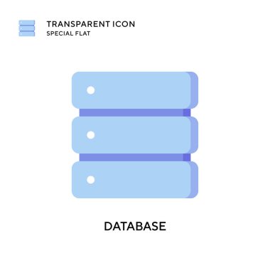 Veritabanı vektör simgesi. Düz çizim. EPS 10 vektörü.