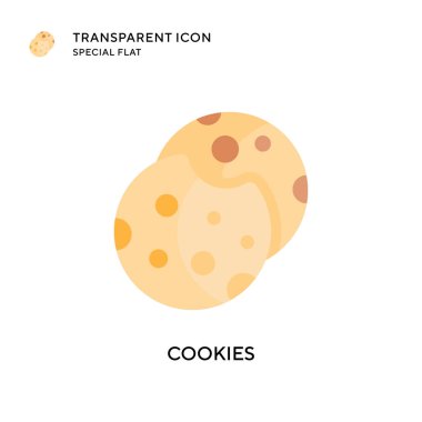 Kurabiye vektör simgesi. Düz çizim. EPS 10 vektörü.