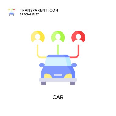 Araba vektör simgesi. Düz çizim. EPS 10 vektörü.