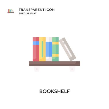 Kitaplık vektör simgesi. Düz çizim. EPS 10 vektörü.