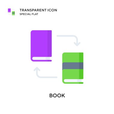 Kitap vektör simgesi. Düz çizim. EPS 10 vektörü.