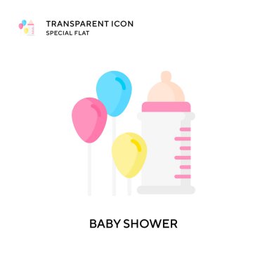 Bebek duş vektör simgesi. Düz çizim. EPS 10 vektörü.