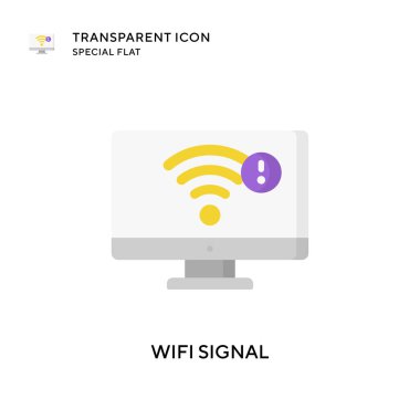 Wifi vektör simgesi sinyali. Düz çizim. EPS 10 vektörü.