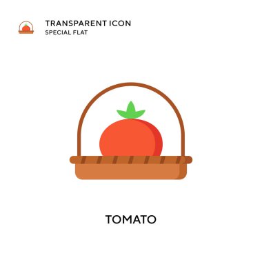 Domates vektör simgesi. Düz çizim. EPS 10 vektörü.