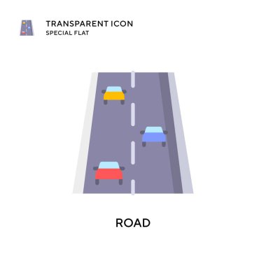 Yol vektör simgesi. Düz çizim. EPS 10 vektörü.