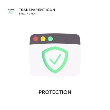 Koruma vektör simgesi. Düz çizim. EPS 10 vektörü.