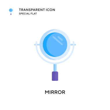 Ayna vektör simgesi. Düz çizim. EPS 10 vektörü.