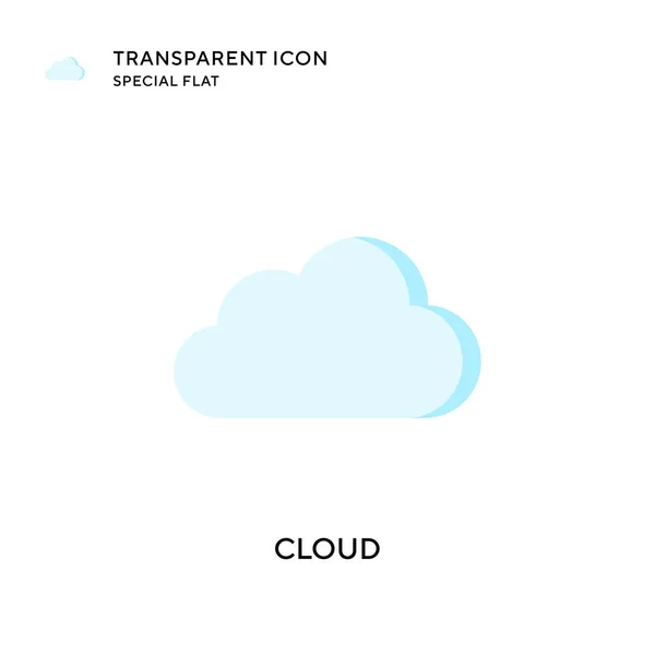 Піктограма Хмарного Вектора Ілюстрація Плоского Стилю Вектор Eps — стоковий вектор