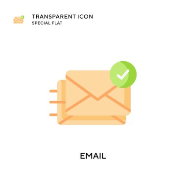 E- posta vektör simgesi. Düz çizim. EPS 10 vektörü.