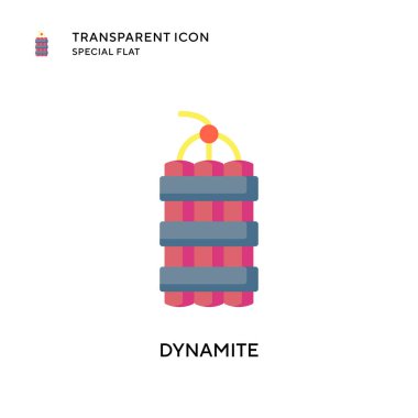 Dinamit vektör simgesi. Düz çizim. EPS 10 vektörü.