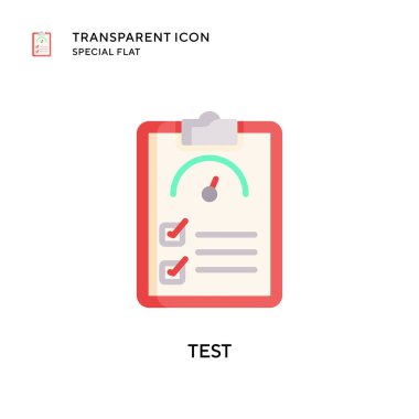 Test vektör simgesi. Düz çizim. EPS 10 vektörü.