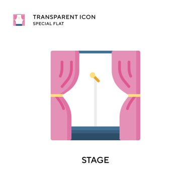 Sahne vektör simgesi. Düz çizim. EPS 10 vektörü.