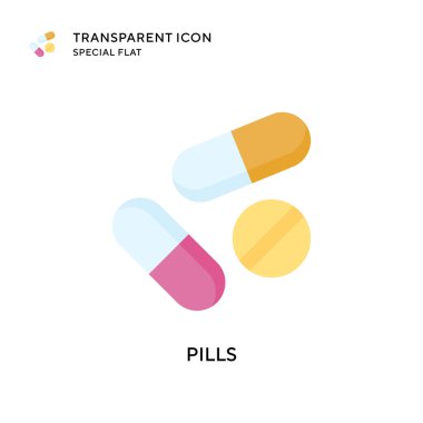 İlaç vektör ikonu. Düz çizim. EPS 10 vektörü.