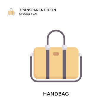 Çanta vektör simgesi. Düz çizim. EPS 10 vektörü.