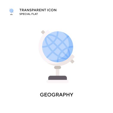 Coğrafya vektör simgesi. Düz çizim. EPS 10 vektörü.