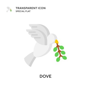 Güvercin vektör simgesi. Düz çizim. EPS 10 vektörü.