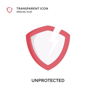 Korunmasız vektör simgesi. Düz çizim. EPS 10 vektörü.