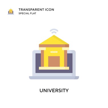 Üniversite vektör ikonu. Düz çizim. EPS 10 vektörü.