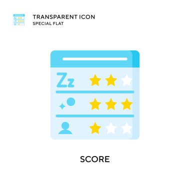 Skor vektörü simgesi. Düz çizim. EPS 10 vektörü.