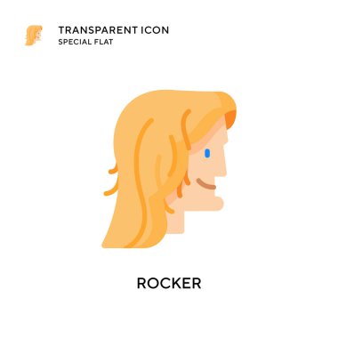 Rocker vektör simgesi. Düz çizim. EPS 10 vektörü.