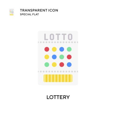 Piyango ikonu. Düz çizim. EPS 10 vektörü.